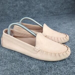 Cole Haan Evelyn Driver Loafer Shoes Womens Size 5 Rose Leather Slip On Moccasin